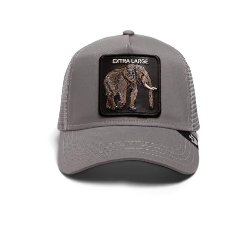 Goorin Bros. Unisex Snapback Trucker Hat, Light Grey (Elephant), XL